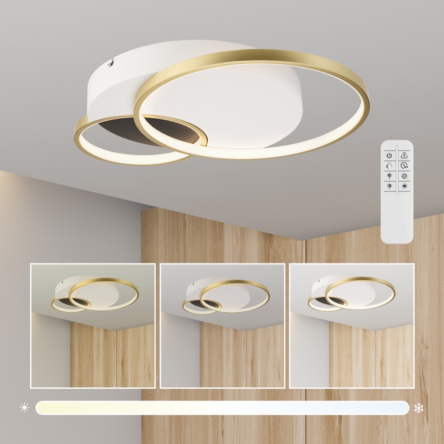 Dimmbare Deckenleuchte BENITO LED/31W/230V 3000-6500K weiß/golden