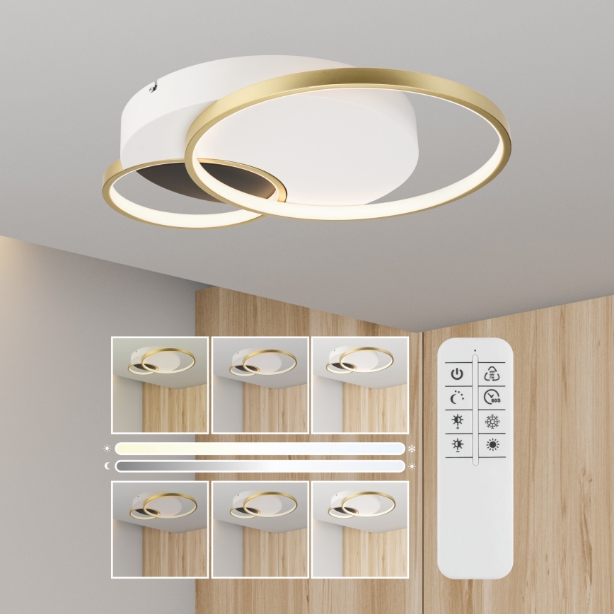 Dimmbare Deckenleuchte BENITO LED/31W/230V 3000-6500K weiß/golden