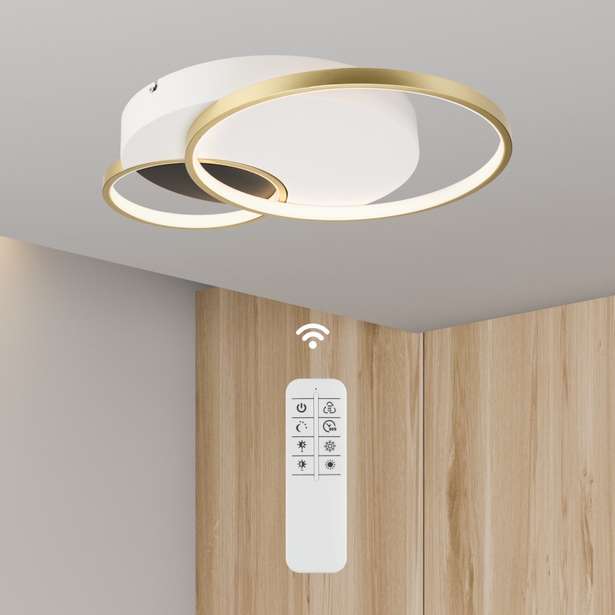 Dimmbare Deckenleuchte BENITO LED/31W/230V 3000-6500K weiß/golden