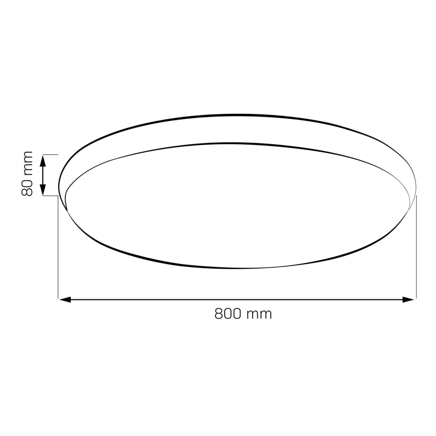 LED-dimmbare Deckenleuchte KERN LED/80W/230V 3000/4000/6000K Ø 80 cm goldfarben + Fernbedienung