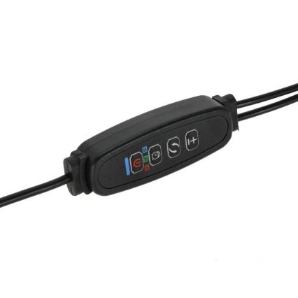 Dimmbare flexible LED-Tischleuchte mit Klemme für die Pflanzenzucht VITARO 2xLED/4W/230V schwarz
