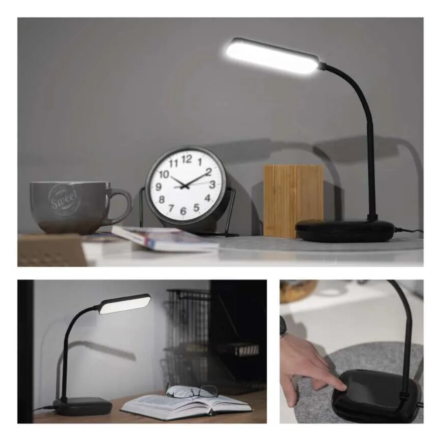 Dimmbare flexible LED-Tischleuchte LED/12W/230V 3000K/4000K/6500K schwarz