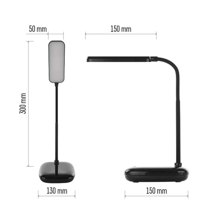 Dimmbare flexible LED-Tischleuchte LED/12W/230V 3000K/4000K/6500K schwarz