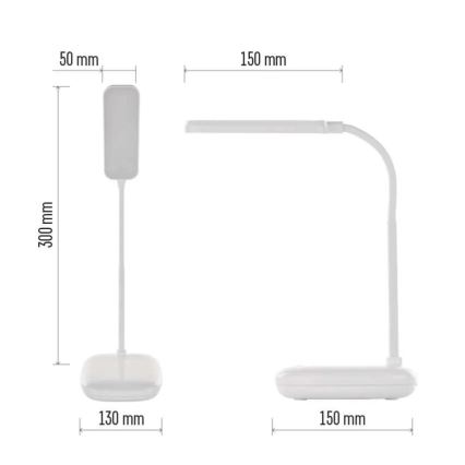 Dimmbare flexible LED-Tischleuchte LED/12W/230V 3000K/4000K/6500K weiß