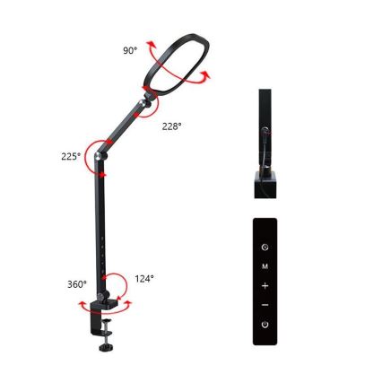 Dimmbare, flexible LED-Tischleuchte mit Touch-Funktion POINTIQ LED/15W/230V 3000-6500K CRI 96 schwarz