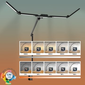 Dimmbare, flexible LED-Tischleuchte mit Touch-Funktion POINTIQ LED/24W/230V 3000-6500K CRI 92 schwarz
