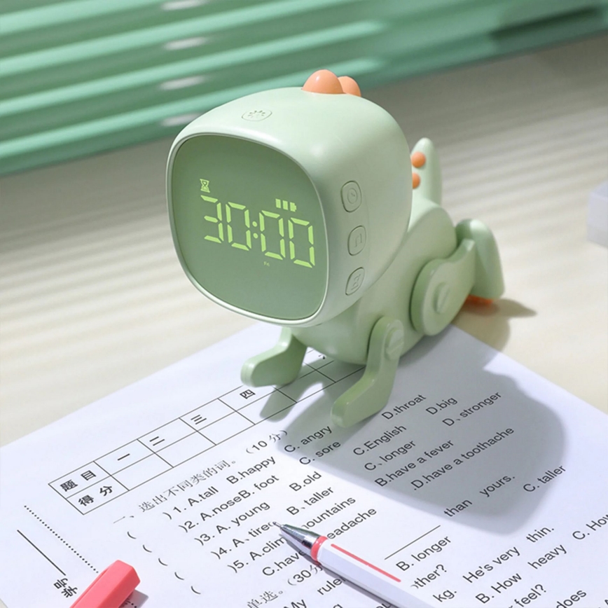 LED RGBW Dimmbare, kleine Kinder-Nachtleuchte mit Wecker ROBOT LED/1W/5V 1200 mAh