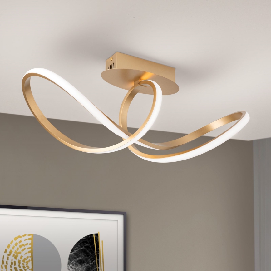 Dimmbare LED-Anbauleuchte CIRCUS LED/30W/230V golden