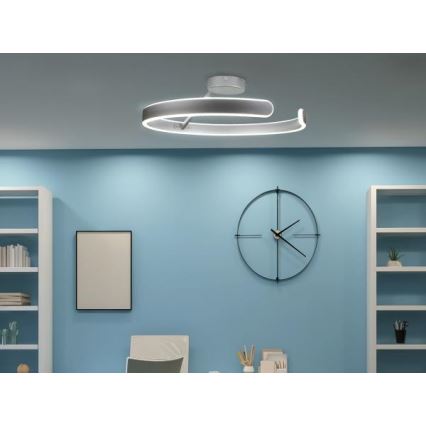 Dimmbare LED-Anbauleuchte LED/72W/230V 3000-6500K matt Chrom + Fernbedienung
