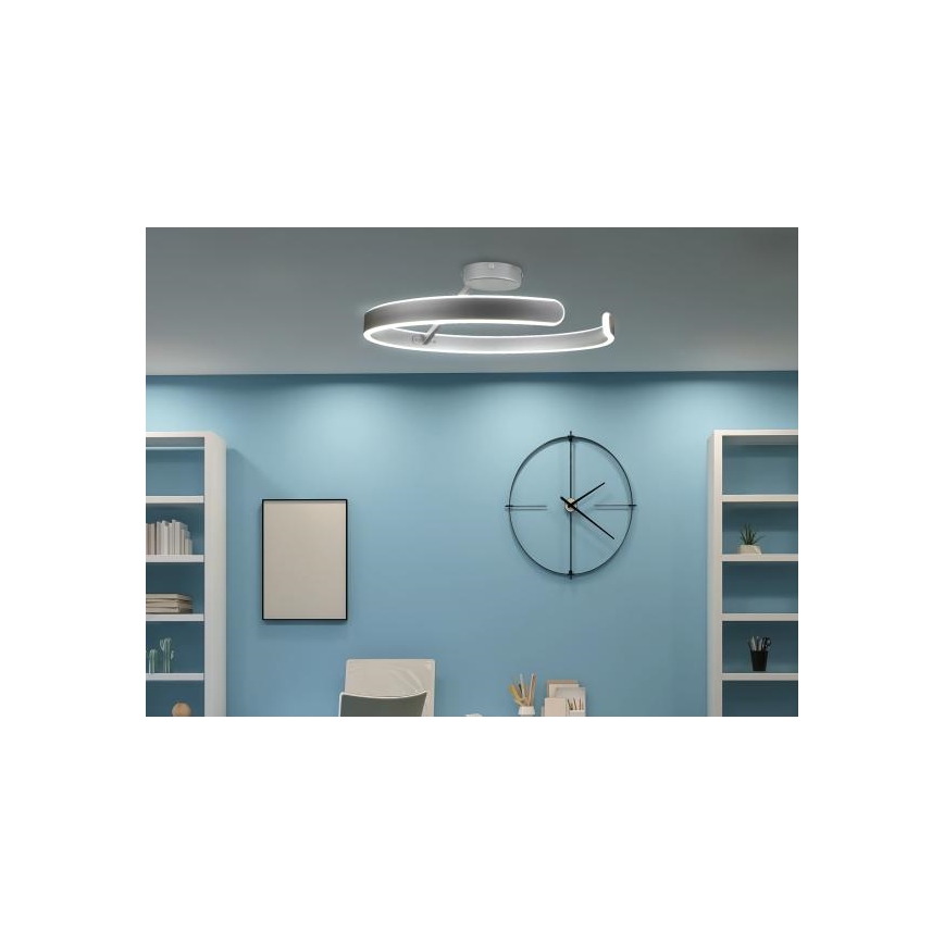 Dimmbare LED-Anbauleuchte LED/72W/230V 3000-6500K matt Chrom + Fernbedienung