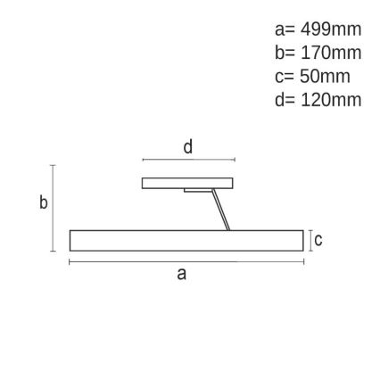 Dimmbare LED-Anbauleuchte LED/72W/230V 3000-6500K matt Chrom + Fernbedienung