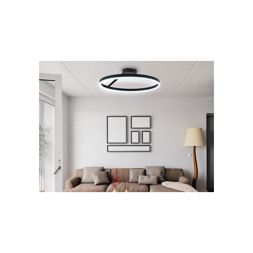 Dimmbare LED-Aufbauleuchte LED/40W/230V 3000-6500K schwarz + Fernbedienung