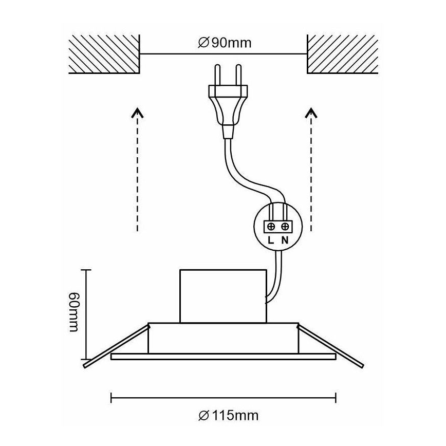 Dimmbare LED-Badezimmerleuchte LED/10W/230V 3000K-6500K WLAN Tuya IP44