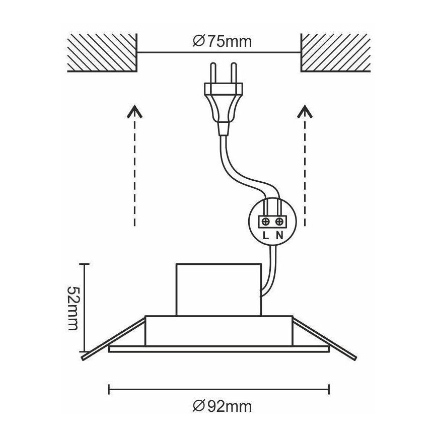 Dimmbare LED- Badezimmerleuchte LED/7W/230V 3000K-6500K WLAN Tuya IP44