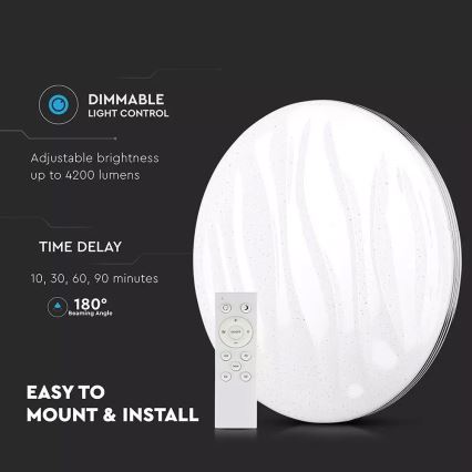 Dimmbare LED-Deckenleuchte 1xLED/40W/230V d 40 cm + Fernbedienung