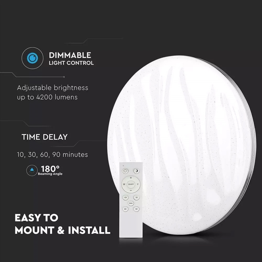 Dimmbare LED-Deckenleuchte 1xLED/40W/230V d 40 cm + Fernbedienung