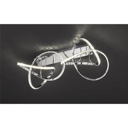 Dimmbare LED-Deckenleuchte ABRO LED/49W/230V glänzender Chrom