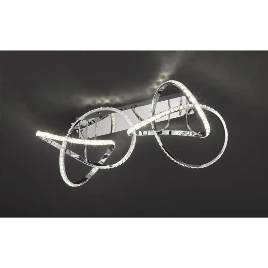 Dimmbare LED-Deckenleuchte ABRO LED/49W/230V glänzender Chrom