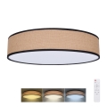 Dimmbare LED-Deckenleuchte BROWNIE LED/48W/230V 3000-6500K braun d 40 cm + Fernbedienung