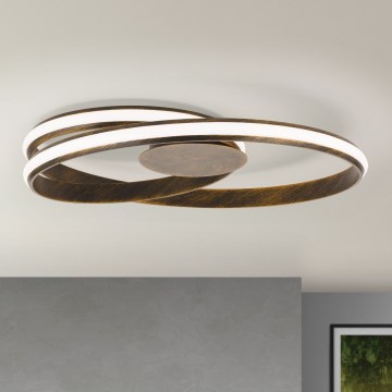 Dimmbare LED-Deckenleuchte CIRCUS LED/30W/230V braun/Patina