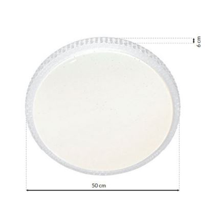 Dimmbare LED-Deckenleuchte CRUZ mit Fernbedienung LED/66W/230V 3300lm