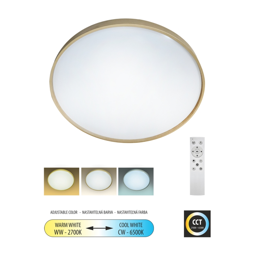 Dimmbare LED-Deckenleuchte DRINA LED/36W/230V 2700-6500K d 50 cm + Fernbedienung