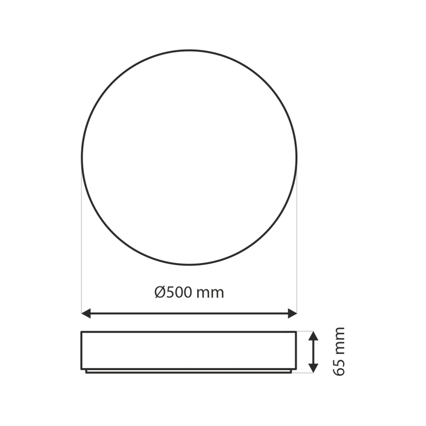 Dimmbare LED-Deckenleuchte DRINA LED/36W/230V 2700-6500K d 50 cm + Fernbedienung