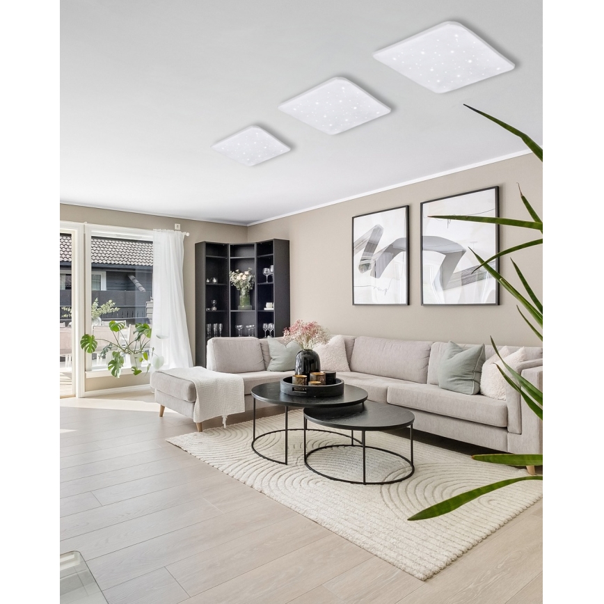 Dimmbare LED-Deckenleuchte FLORA LED/36W/230V 2700-6500K 43x43 cm + Fernbedienung