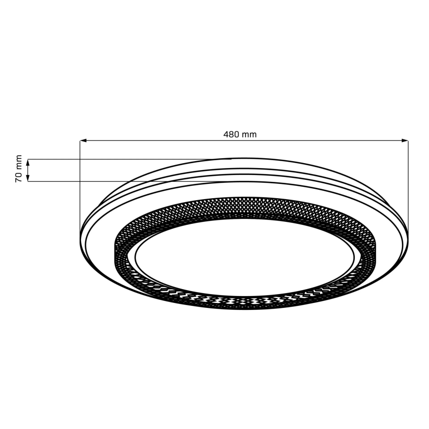 Dimmbare LED-Deckenleuchte für Badezimmer ADELA LED/72W/230V d 48 cm 3000-6000K IP44 + Fernbedienung