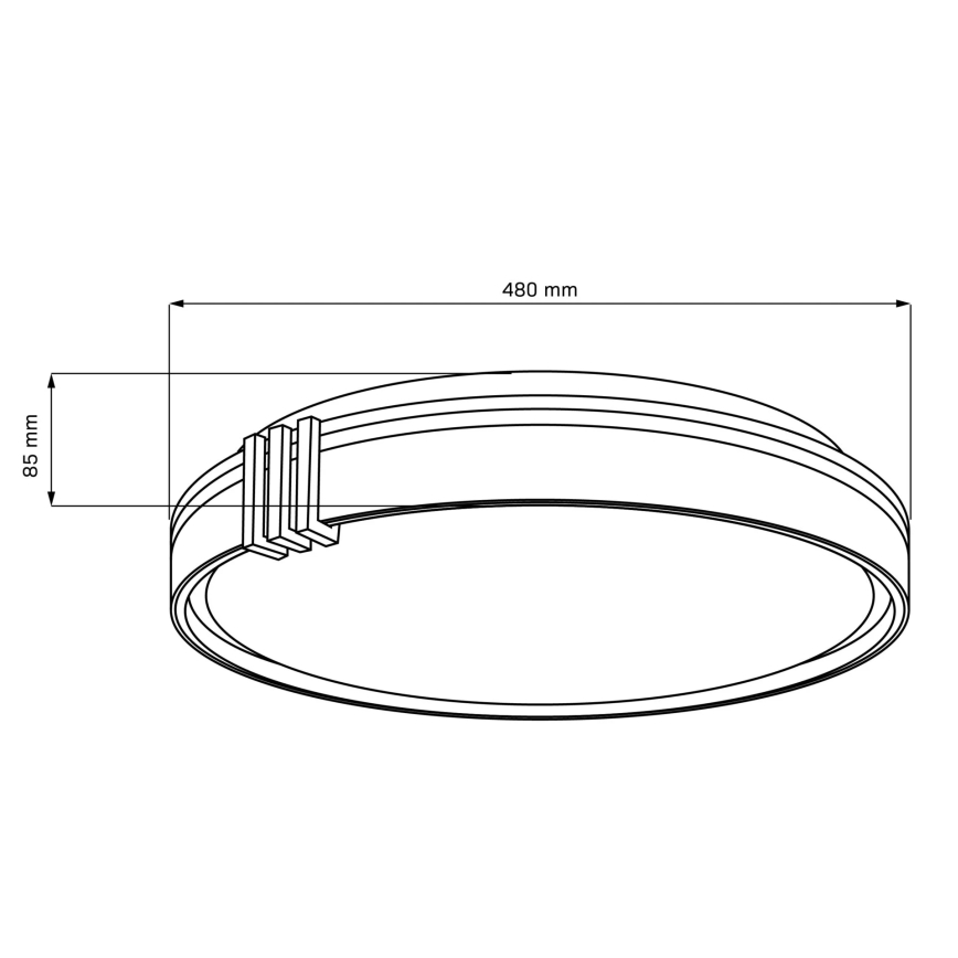 Dimmbare LED-Deckenleuchte für Badezimmer ARLETTA LED/72W/230V d 48 cm 3000-6000K IP44 + Fernbedienung