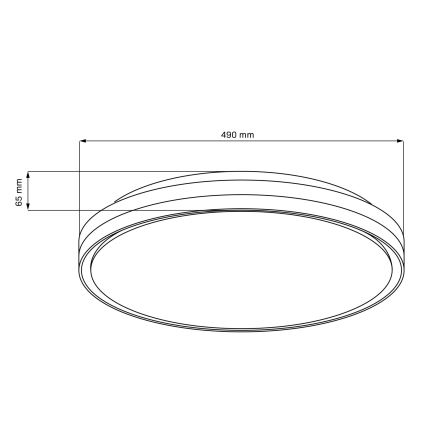 Dimmbare LED-Deckenleuchte für Badezimmer CASSANDRA LED/72W/230V d 49 cm 3000-6000K IP44 + Fernbedienung