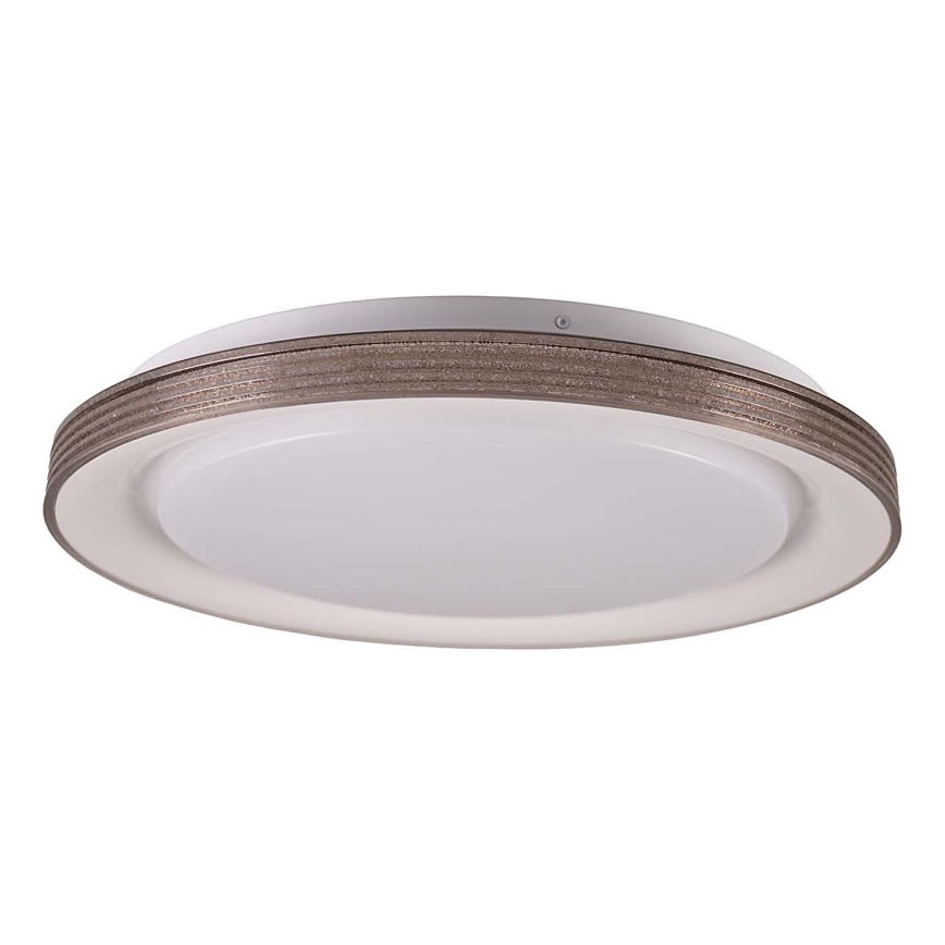 Dimmbare LED-Deckenleuchte für Badezimmer GRAŻYNA LED/48W/230V 3000-6000K d 41 cm IP44 grau + Fernbedienung