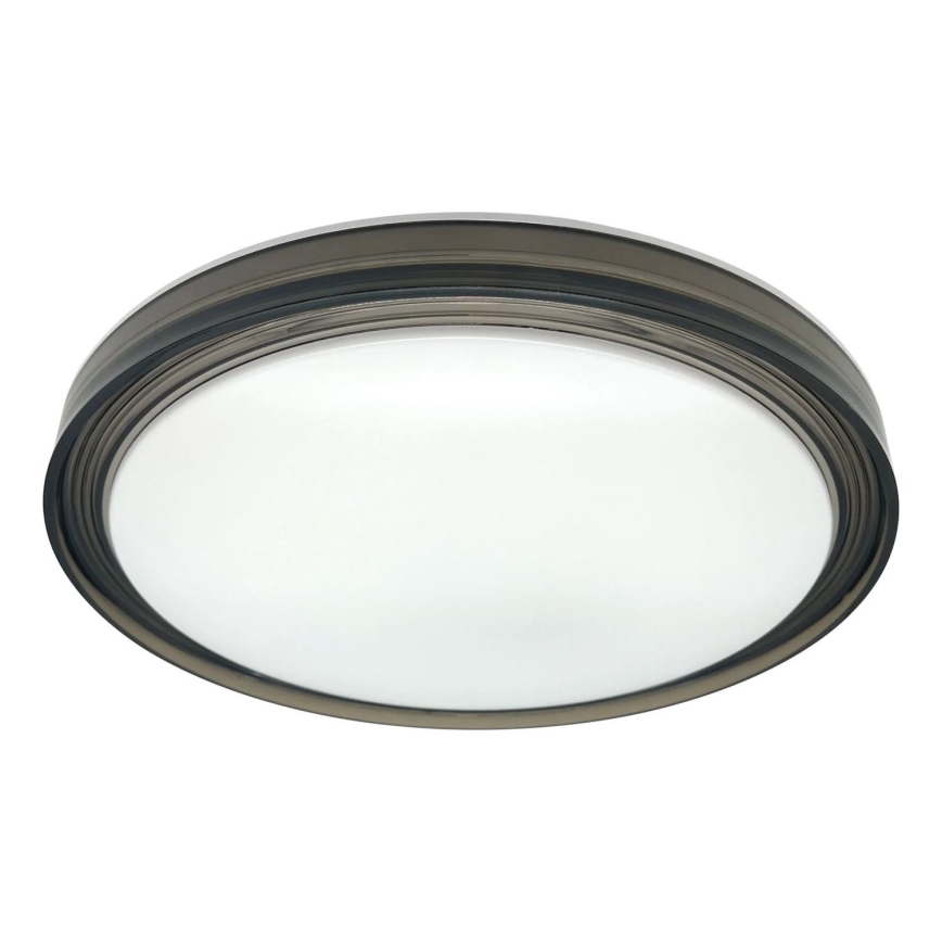 Dimmbare LED-Deckenleuchte für Badezimmer HALINA LED/48W/230V 3000-6000K d 38 cm IP44 schwarz + Fernbedienung