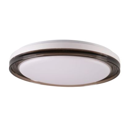 Dimmbare LED-Deckenleuchte für Badezimmer HALINA LED/48W/230V 3000-6000K d 38 cm IP44 schwarz + Fernbedienung