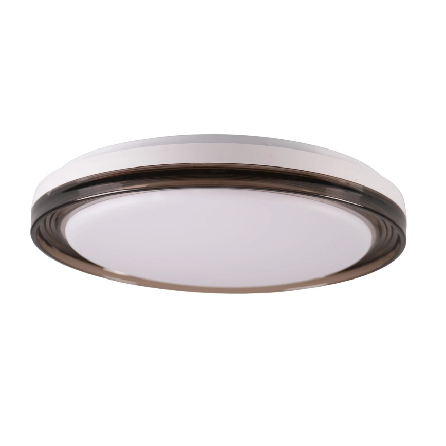 Dimmbare LED-Deckenleuchte für Badezimmer HALINA LED/48W/230V 3000-6000K d 38 cm IP44 schwarz + Fernbedienung