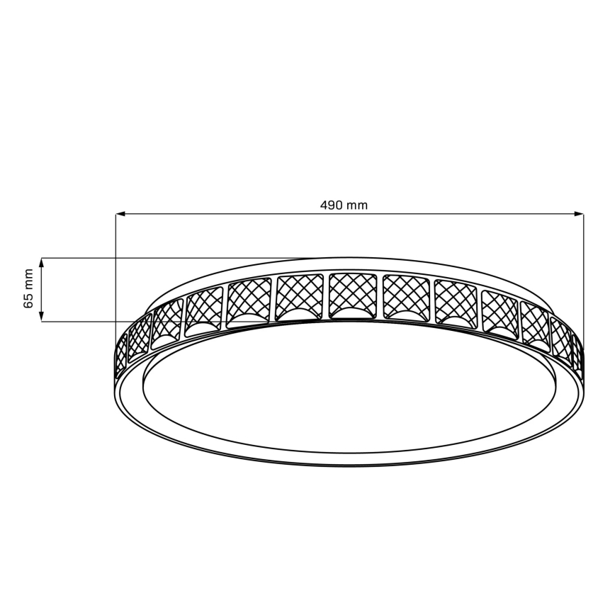 Dimmbare LED-Deckenleuchte für Badezimmer NINA LED/72W/230V d 49 cm 3000-6000K IP44 + Fernbedienung