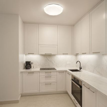 LED-dimmbare Deckenleuchte HEX LED/72W/230V 3000–6000K Ø 50 cm weiß + Fernbedienung