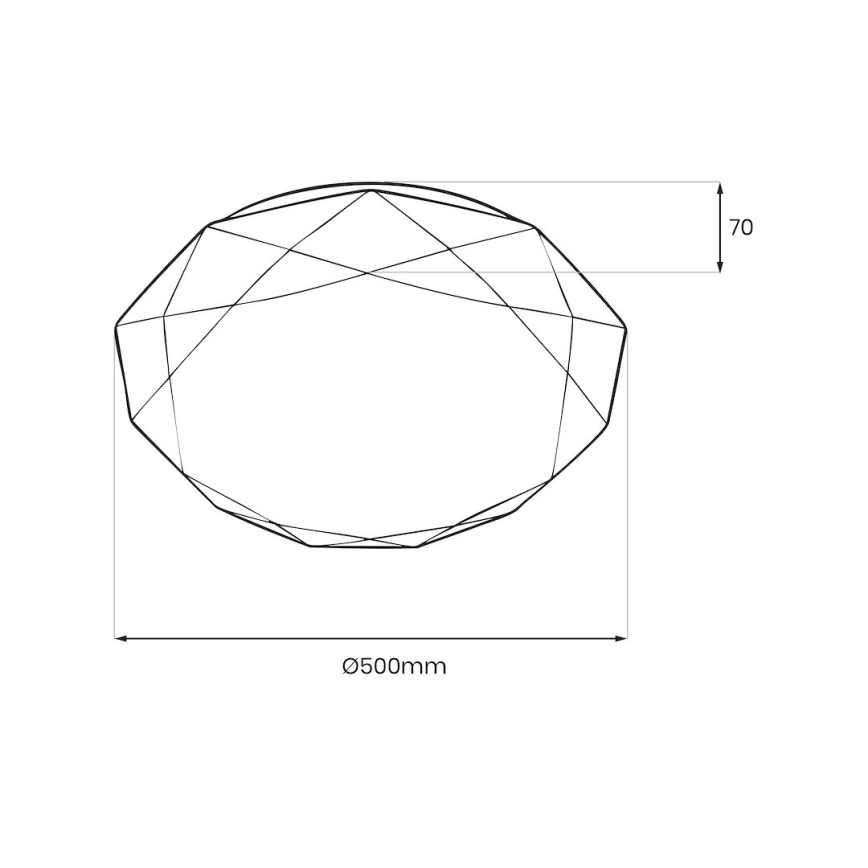 LED-dimmbare Deckenleuchte HEX LED/72W/230V 3000–6000K Ø 50 cm weiß + Fernbedienung