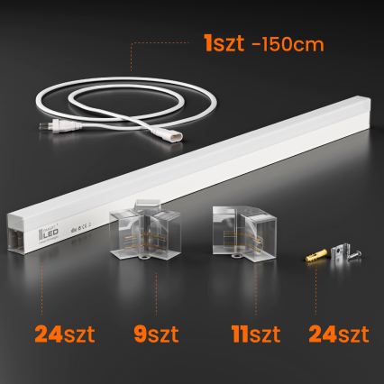 LED dimmbare Deckenleuchte HEXAGON LED/192W/85-265V 5000K 160x221 cm CRI 90 IP54 weiß