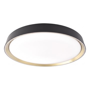 Dimmbare LED-Deckenleuchte ILVI LED/30W/230V 2700-6500K Ø 40 cm schwarz/messing + Fernbedienung