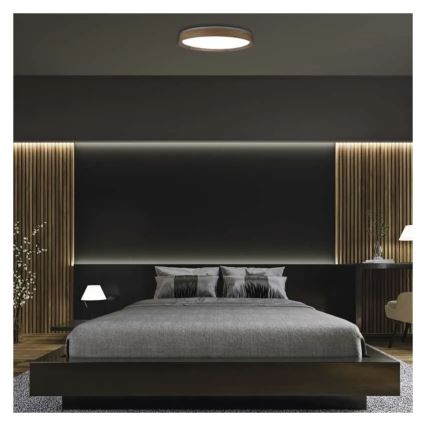 Dimmbare LED-Deckenleuchte ILVI LED/45W/230V 2700-6500K Ø 50 cm beige mit Fernbedienung