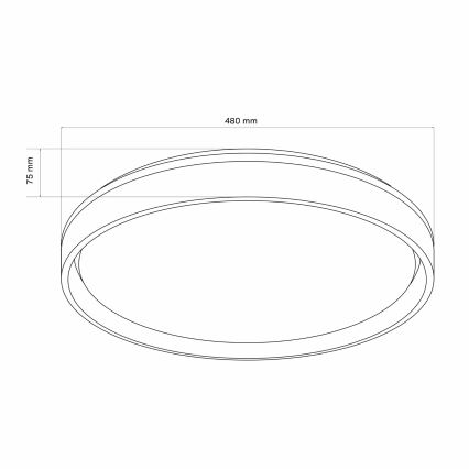 Dimmbare LED-Deckenleuchte für Badezimmer JADWIGA LED/72W/230V d 48 cm 3000-6000K IP44 + Fernbedienung