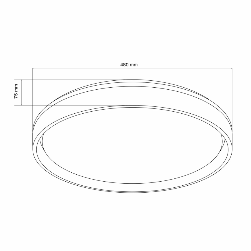Dimmbare LED-Deckenleuchte für Badezimmer JADWIGA LED/72W/230V d 48 cm 3000-6000K IP44 + Fernbedienung