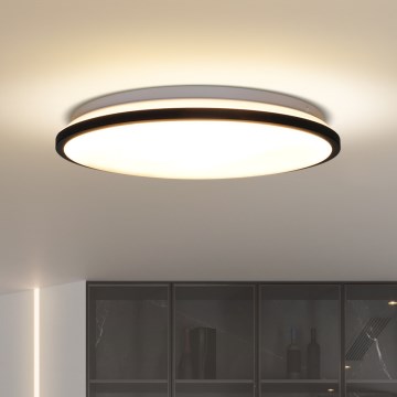 Dimmbare LED-Deckenleuchte JAMIL LED/48W/230V 3000-6500K schwarz + Fernbedienung