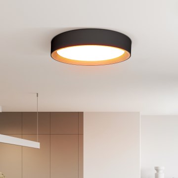 Dimmbare LED-Deckenleuchte LARIOS LED/48W/230V 3000-6500K d 39 cm schwarz + Fernbedienung
