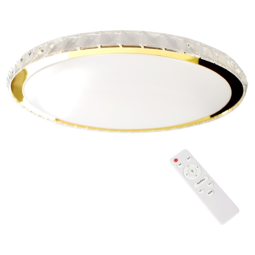 Dimmbare LED-Deckenleuchte LAYLA LED/50W/230V 3000/4000/6000K golden + Fernbedienung