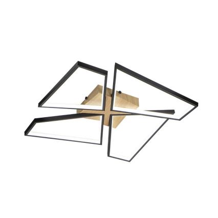 Dimmbare LED-Deckenleuchte LED/115W/230V 3000-6500K braun/schwarz + Fernbedienung