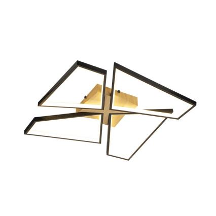 Dimmbare LED-Deckenleuchte LED/115W/230V 3000-6500K braun/schwarz + Fernbedienung