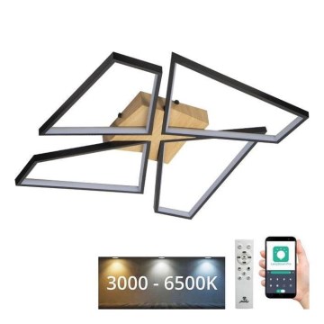 Dimmbare LED-Deckenleuchte LED/115W/230V 3000-6500K braun/schwarz + Fernbedienung