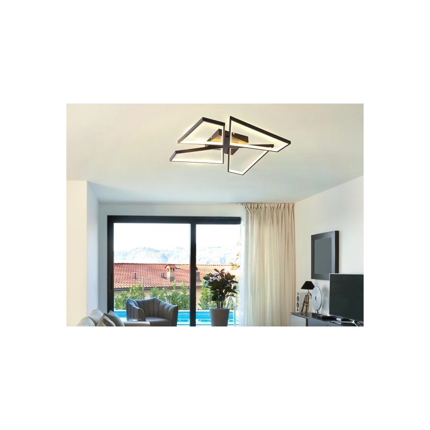 Dimmbare LED-Deckenleuchte LED/115W/230V 3000-6500K schwarz + Fernbedienung